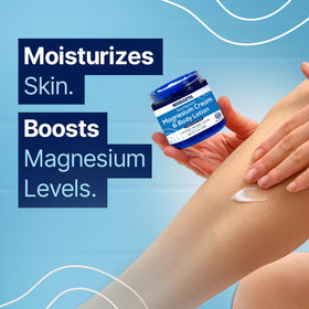 MIGRASTIL applied on calf demonstrating targeted muscle soothing benefit