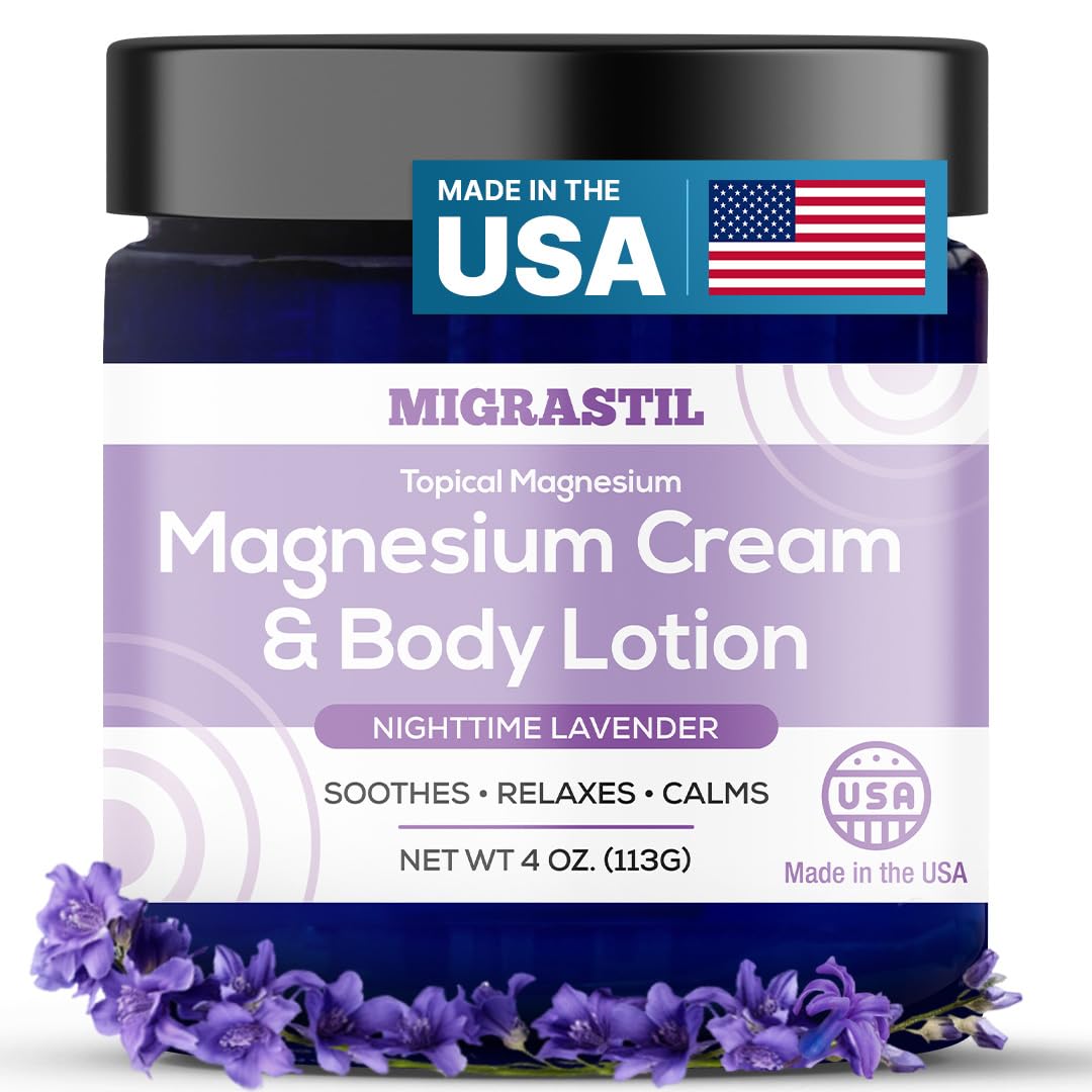 MIGRASTIL front packaging showing night's magnesium cream and benefits