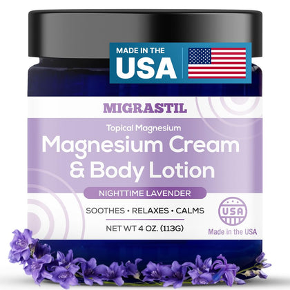 MIGRASTIL front packaging showing night's magnesium cream and benefits