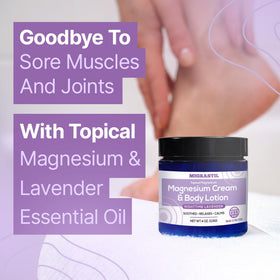 MIGRASTIL cream texture close-up showing smooth absorbent formula benefit