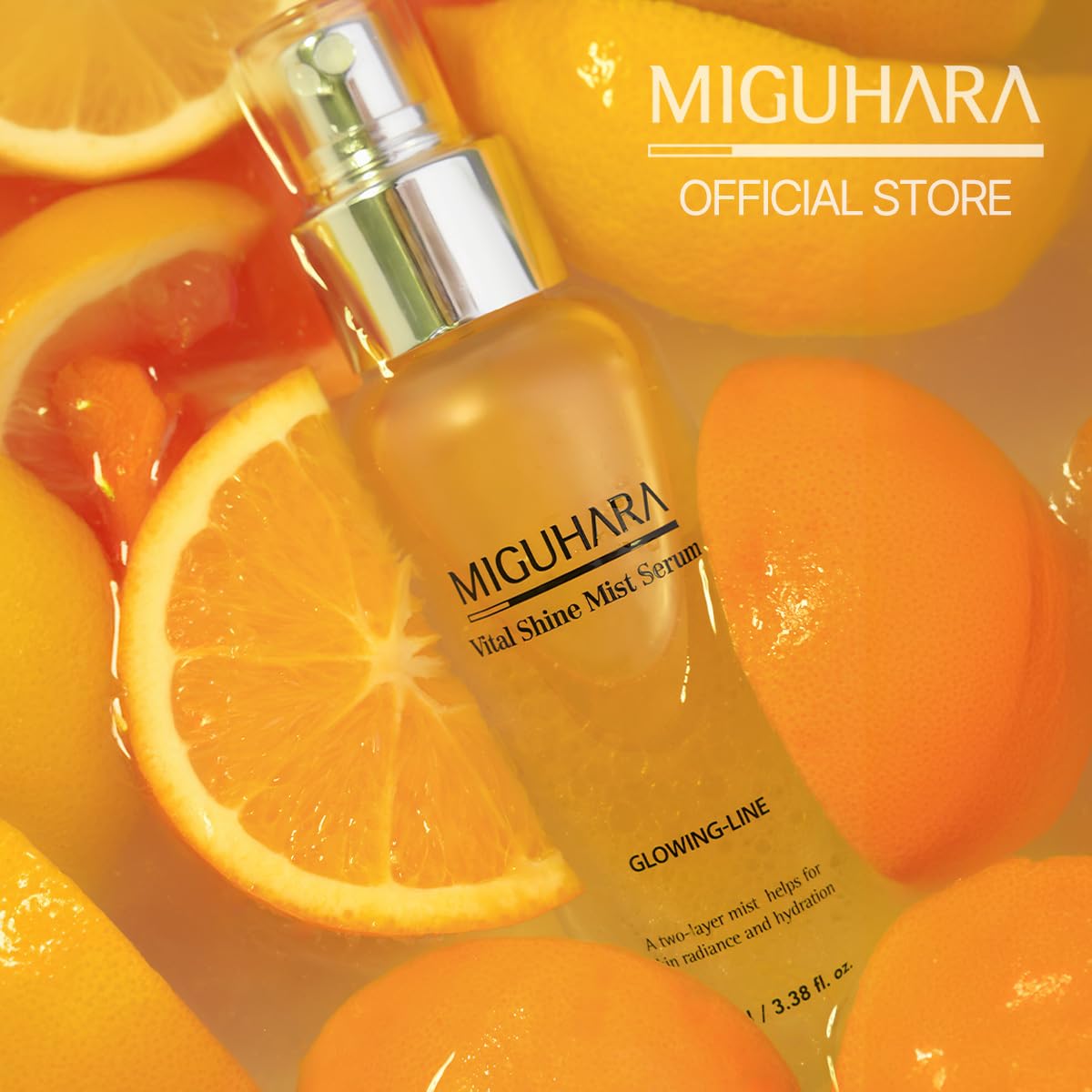 MIGUHARA placed inside travel pouch showing on-the-go skincare convenience