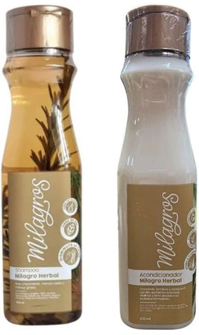 Generic Milagro bottle label detail showing rosemary and rice ingredients