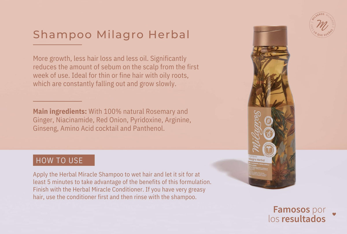 MILAGROS label close-up highlighting botanical ingredients and clarity