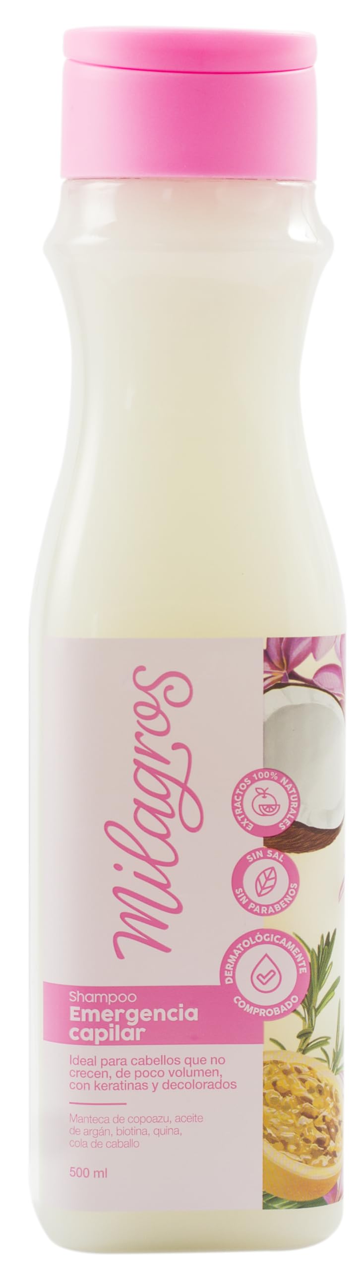 MILAGROS front packaging showing bottle and branding for easy identification