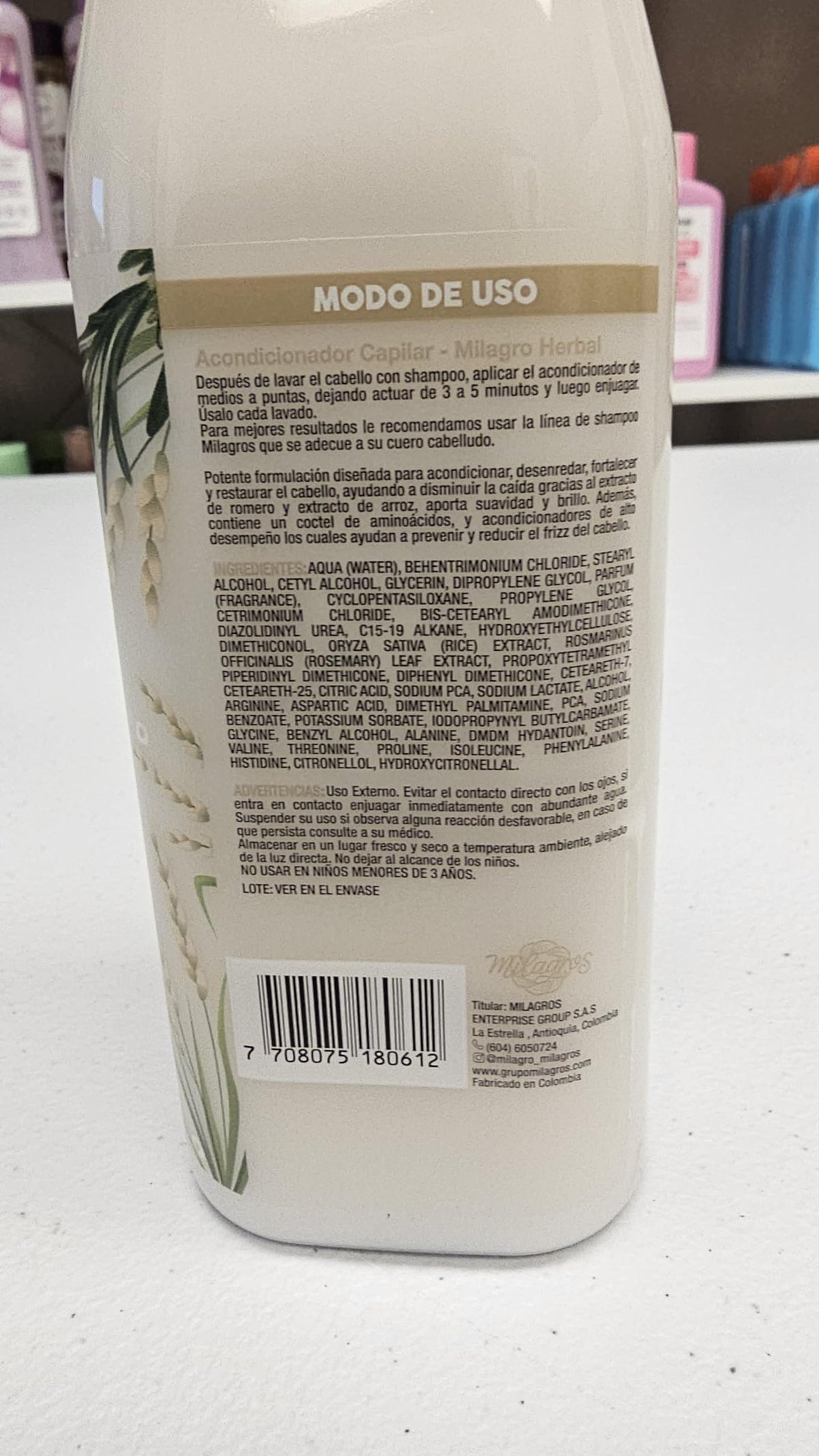 Milagros product in use on wet hair demonstrating easy application and improved manageability