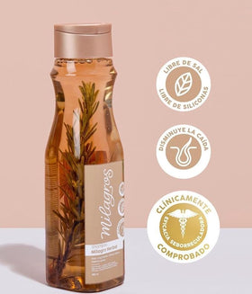 Milagros rosemary and ginger ingredients flatlay highlighting natural botanical support