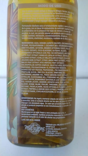 Milagros 450ml bottle size comparison illustrating value and long-lasting supply