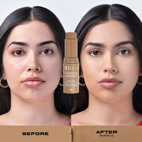Milani blending with sponge showing seamless, natural finish