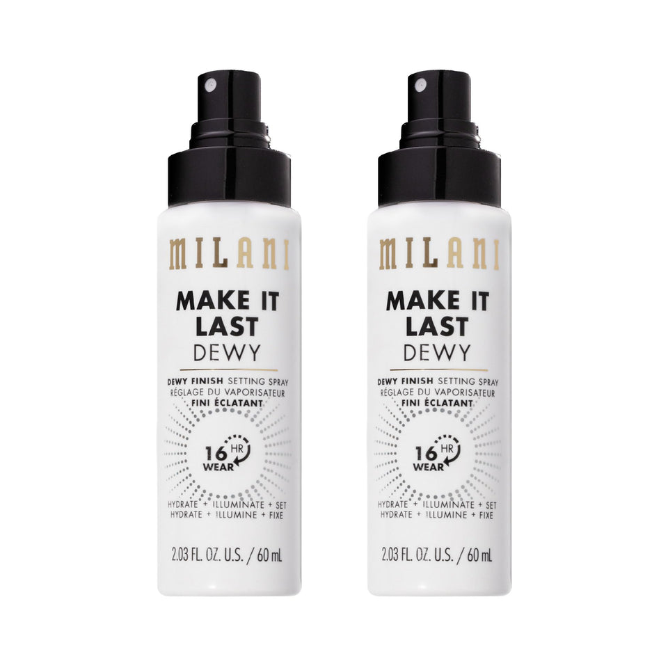Milani bottle front packaging showing product name and dewy finish benefit