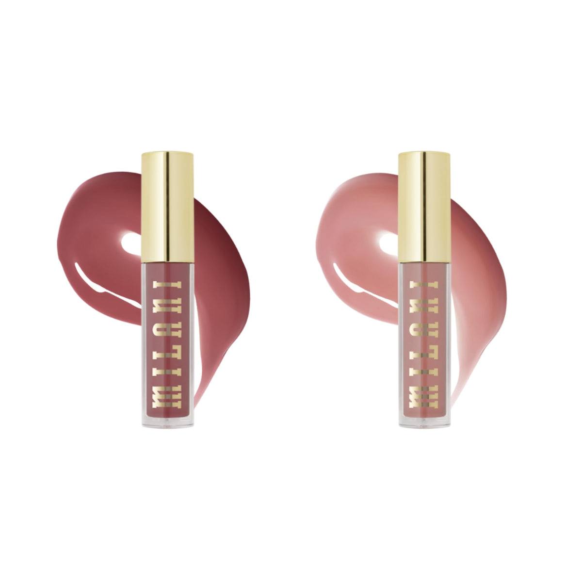 Milani front packaging showing both tubes and shade labels and quick shade choice benefit