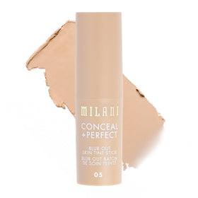 Milani front packaging of Conceal + Perfect Blur Out Skin Tint Stick showing compact design and shade label for quick selection
