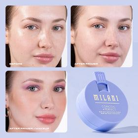 Milani primer ingredients label with key actives for reassurance of skincare benefits