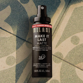 Milani product on vanity lifestyle shot conveying daily routine and longevity