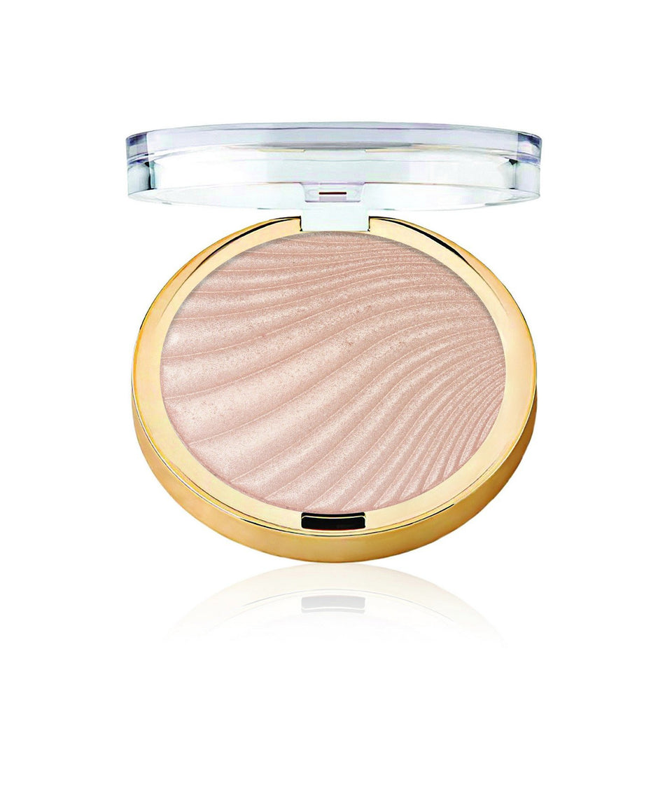 Milani Strobelight Afterglow front packaging showing pan and brightening effect