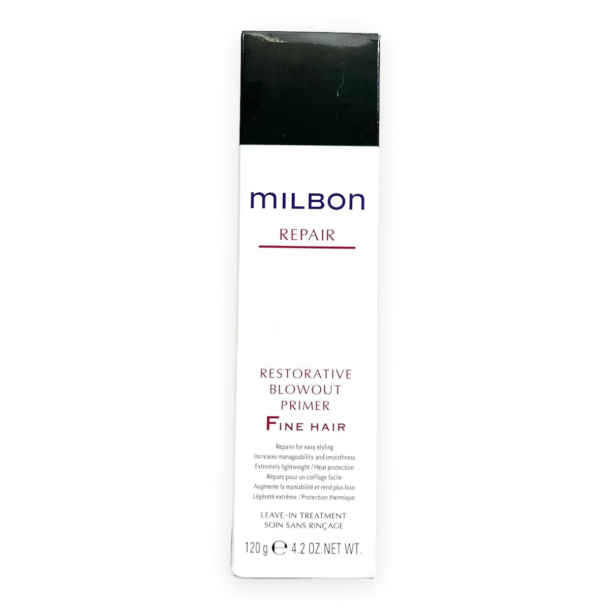 Milbon applied during blowdry, shows smoother styling and speed benefit