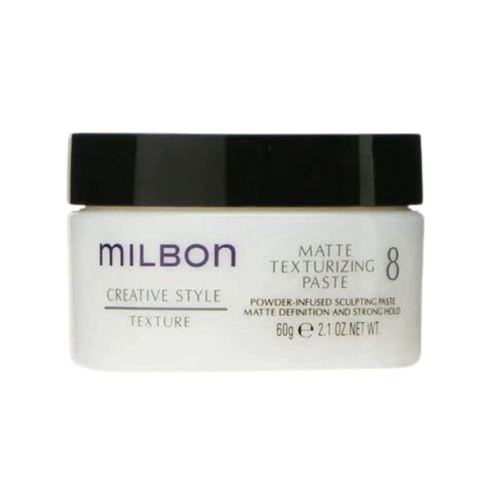 Milbon matte paste front packaging showing jar and label for salon-quality styling