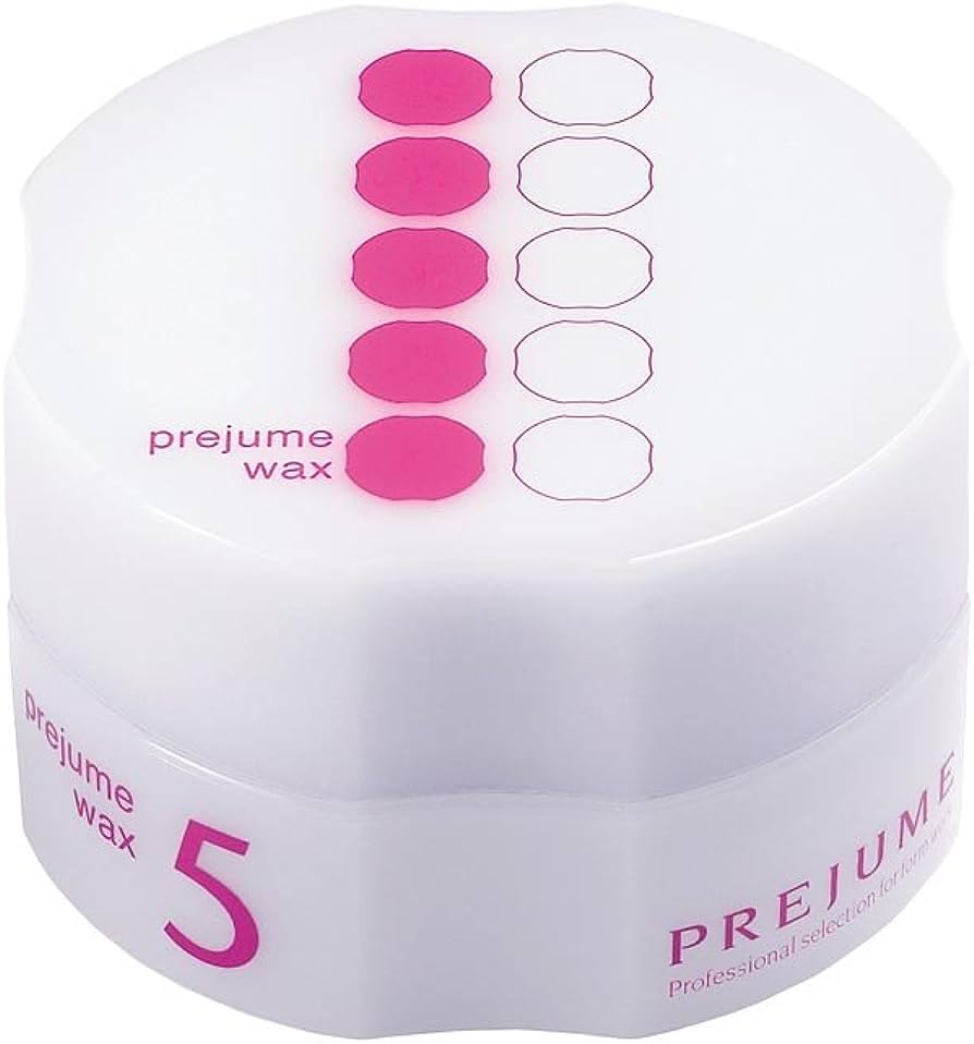 Milbon Prejume Wax 5 open jar close-up revealing smooth wax texture