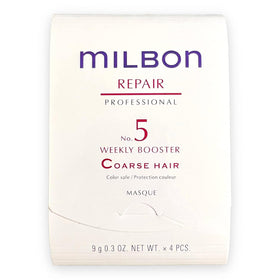 Milbon Repair Coarse front bottle view showing compact size and label benefit