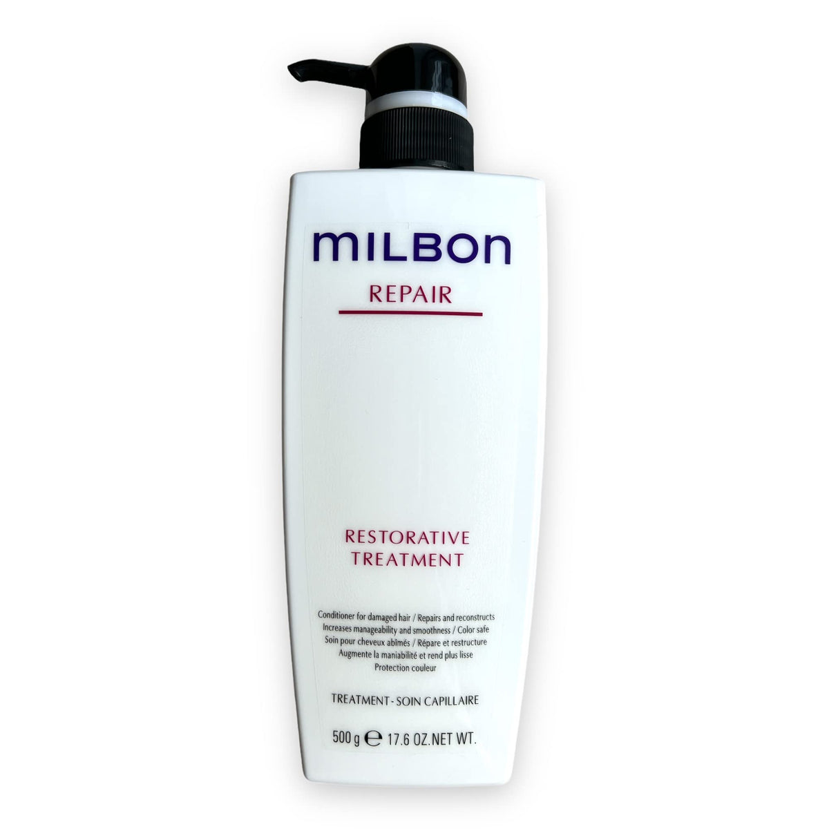 Milbon creamy conditioner texture close-up illustrating rich consistency and detangling benefit