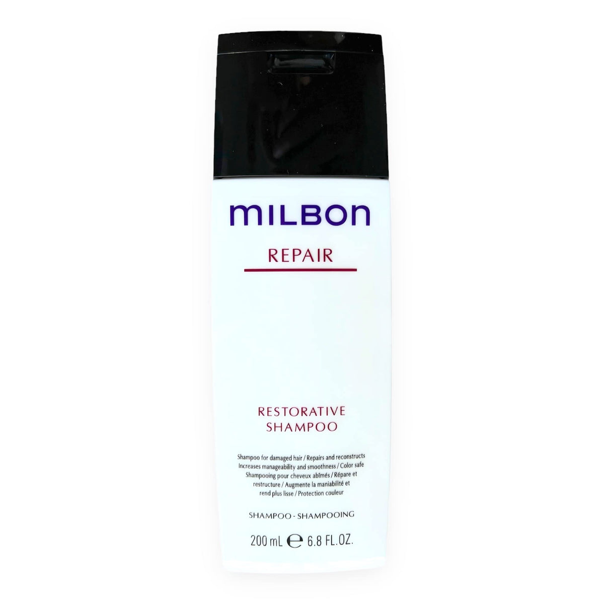 Milbon restorative shampoo creamy lather texture demonstrating gentle foam for effective cleaning