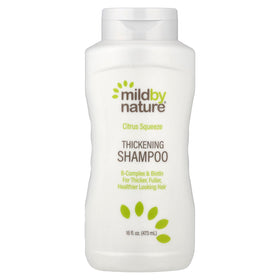 MILD BY NATURE front packaging showing Citrus Squeeze bottle and volume benefits