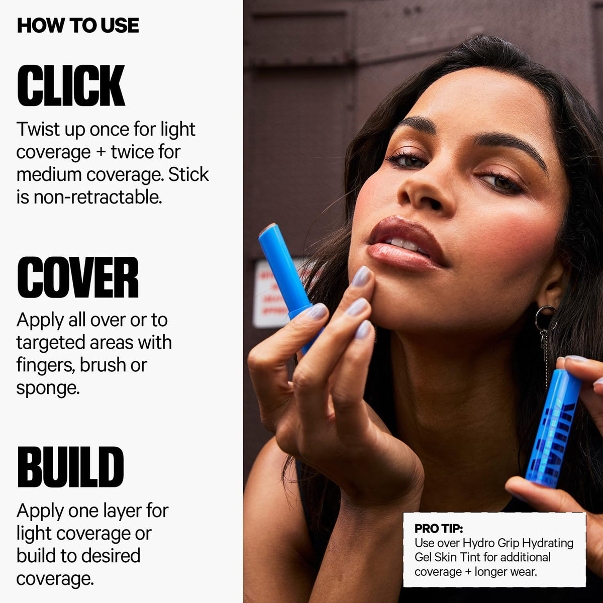Milk Makeup ingredients label close-up noting hyaluronic acid and peptide benefits