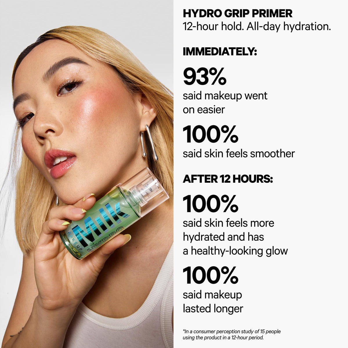 Milk Makeup open pump detail highlighting applicator for precise daily use