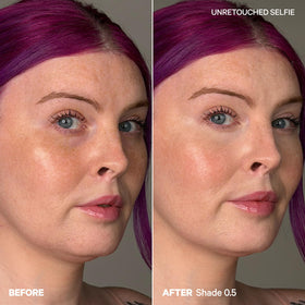 Milk Makeup swatch on arm showing shade 0.5 Very Fair cool undertones
