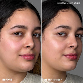 Milk Makeup application under eye being blended with fingertip for hydration