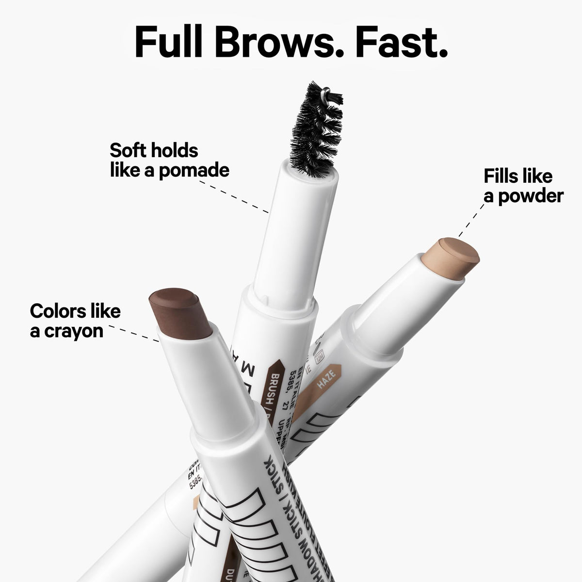 Milk Makeup spoolie detail demonstrating blendability and easy grooming for polished brows
