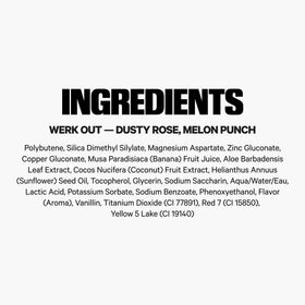 Milk Makeup balmade label close-up showing clean, vegan claims and ingredient list