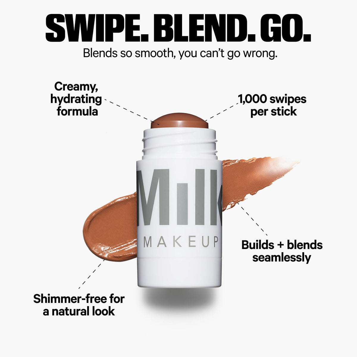 Milk Makeup bronzer creamy texture close-up showing smooth blendability benefit