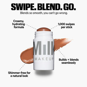 Milk Makeup bronzer creamy texture close-up showing smooth blendability benefit