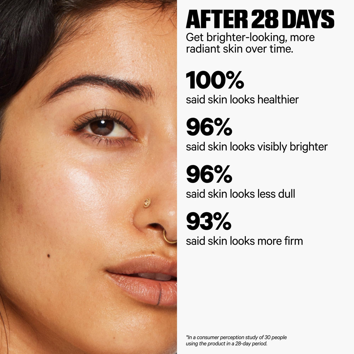 Milk Makeup primer blended under foundation showing smooth finish