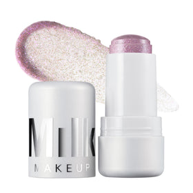 Milk Makeup front view of shimmer stick showing compact packaging and portability