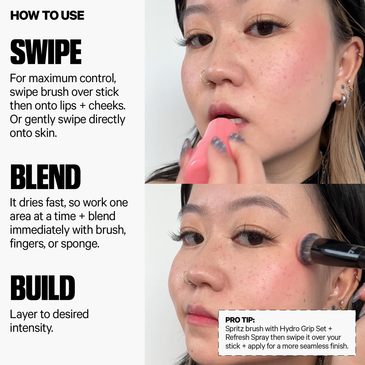 Milk Makeup jelly tint texture close-up showing bouncy, hydrating finish