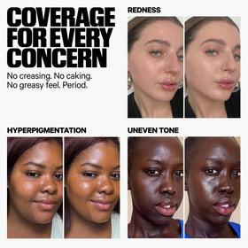 Milk Makeup Hydro Grip before and after half-face photo demonstrating natural coverage
