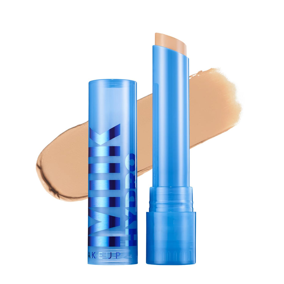 Milk Makeup front tube showing product branding and sleek design benefit