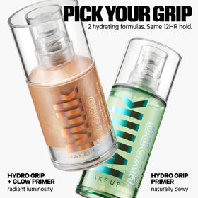 Milk Makeup ingredient display showing hyaluronic acid and blue agave for hydration and grip