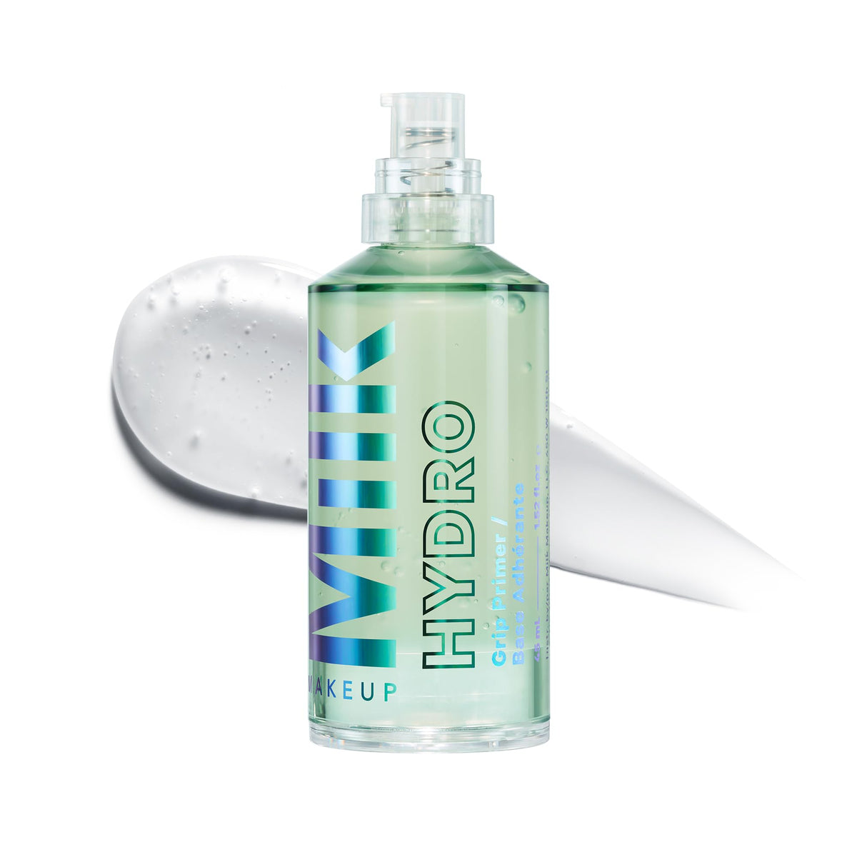Milk Makeup Hydro Grip jar front showing clear gel and compact packaging benefit lasts