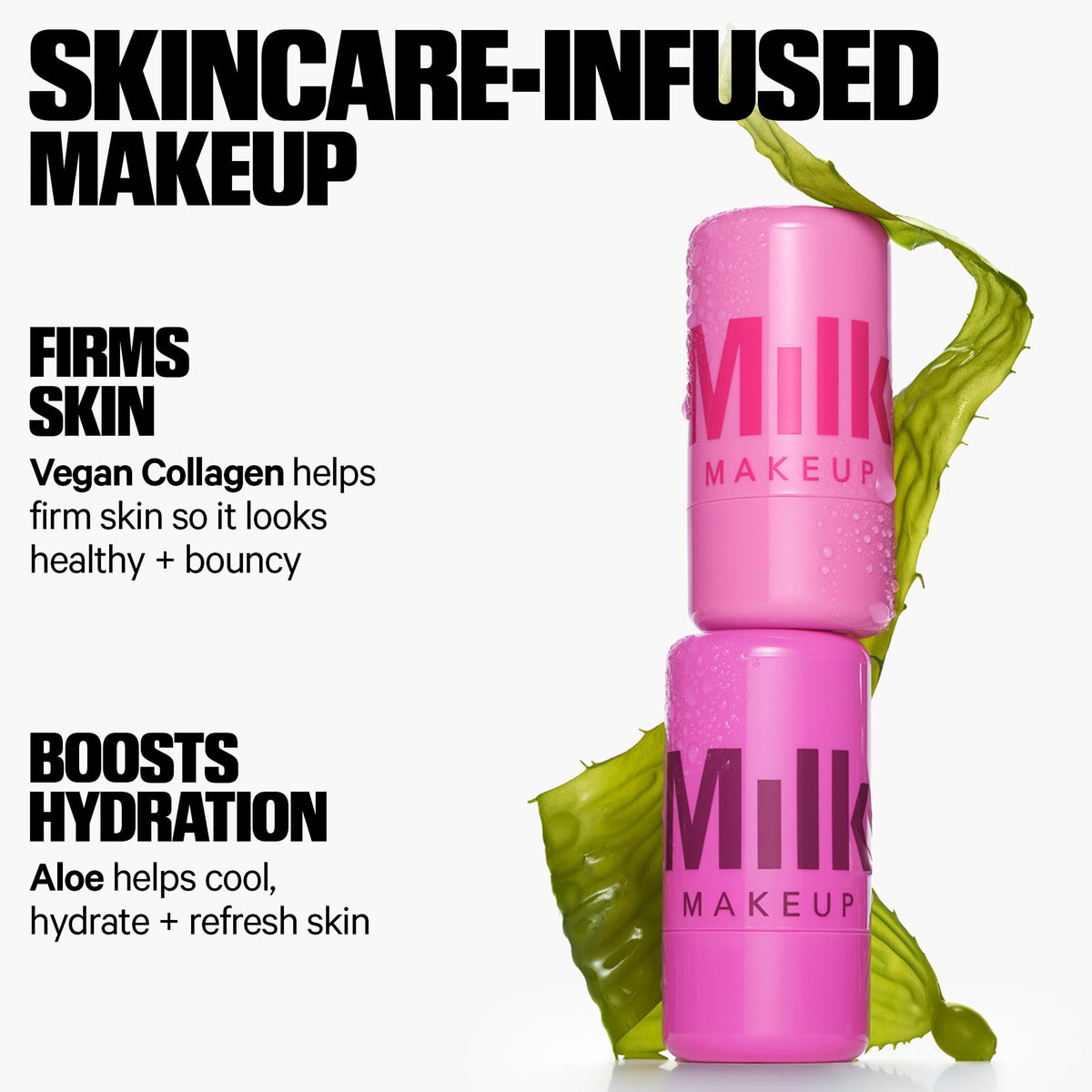 Milk Makeup open stick revealing smooth jelly texture for easy application