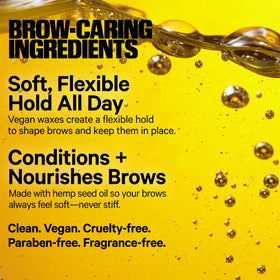 Milk Makeup spoolie blending brow color on hair for natural diffused look benefit