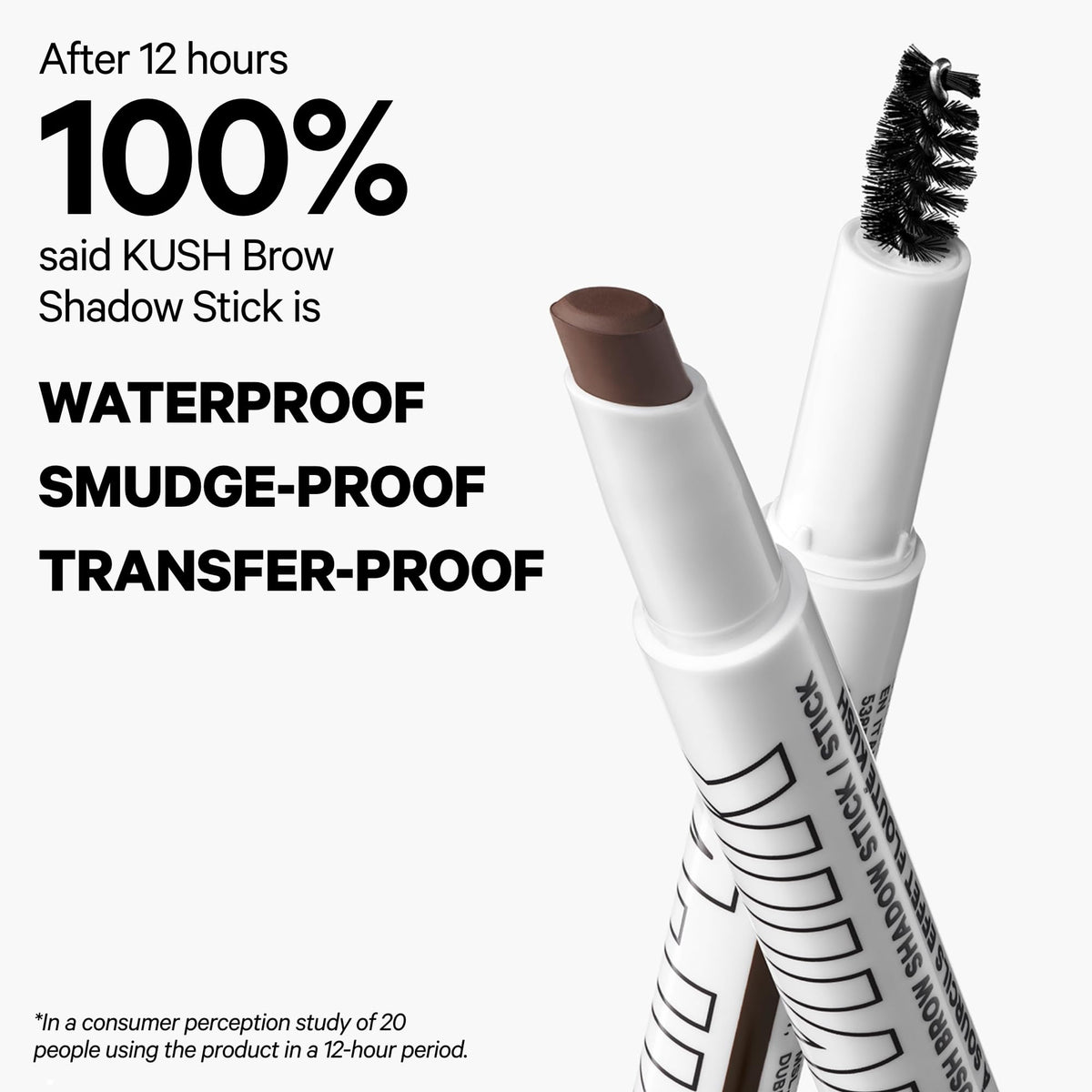 Milk Makeup spoolie brushing brows for blended, natural finish