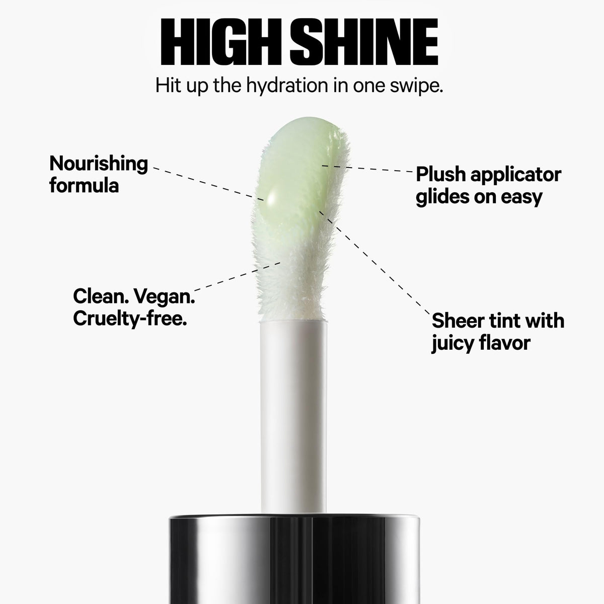 Milk Makeup KUSH applicator wand and nozzle detail demonstrating precise, non-messy application