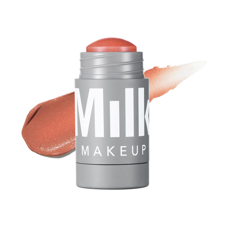 Milk Makeup Lip + Cheek Stick front packaging showing Smirk shade and compact benefit