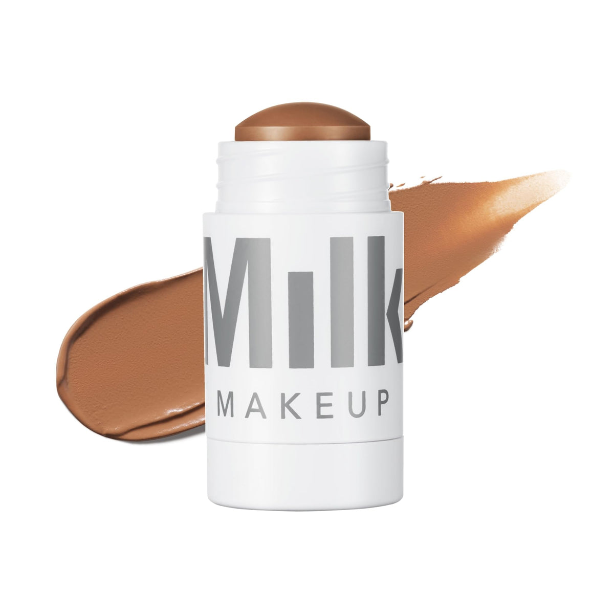 Milk Makeup matte bronzer front packaging showing compact stick and label benefit