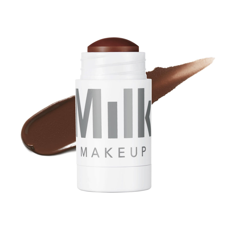 Milk Makeup matte bronzer front packaging showing the compact stick and branding benefit of easy, on-the-go use