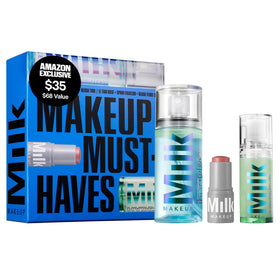 Milk Makeup front packaging showing mini three-piece set and portability benefit