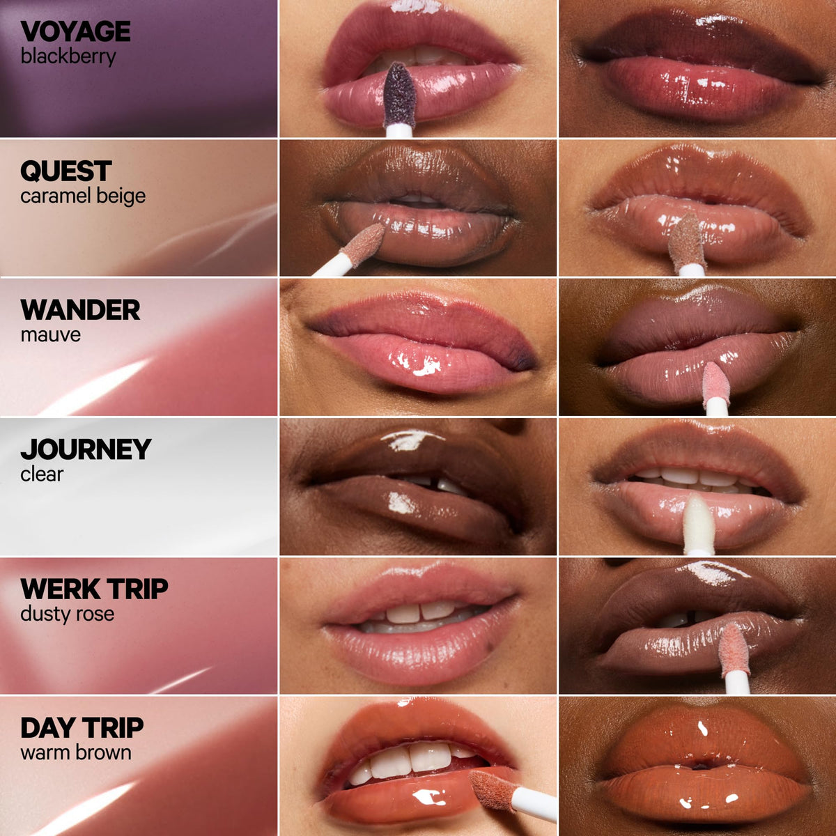 Milk Makeup on lips light pink shimmer demonstrating high shine and hydration