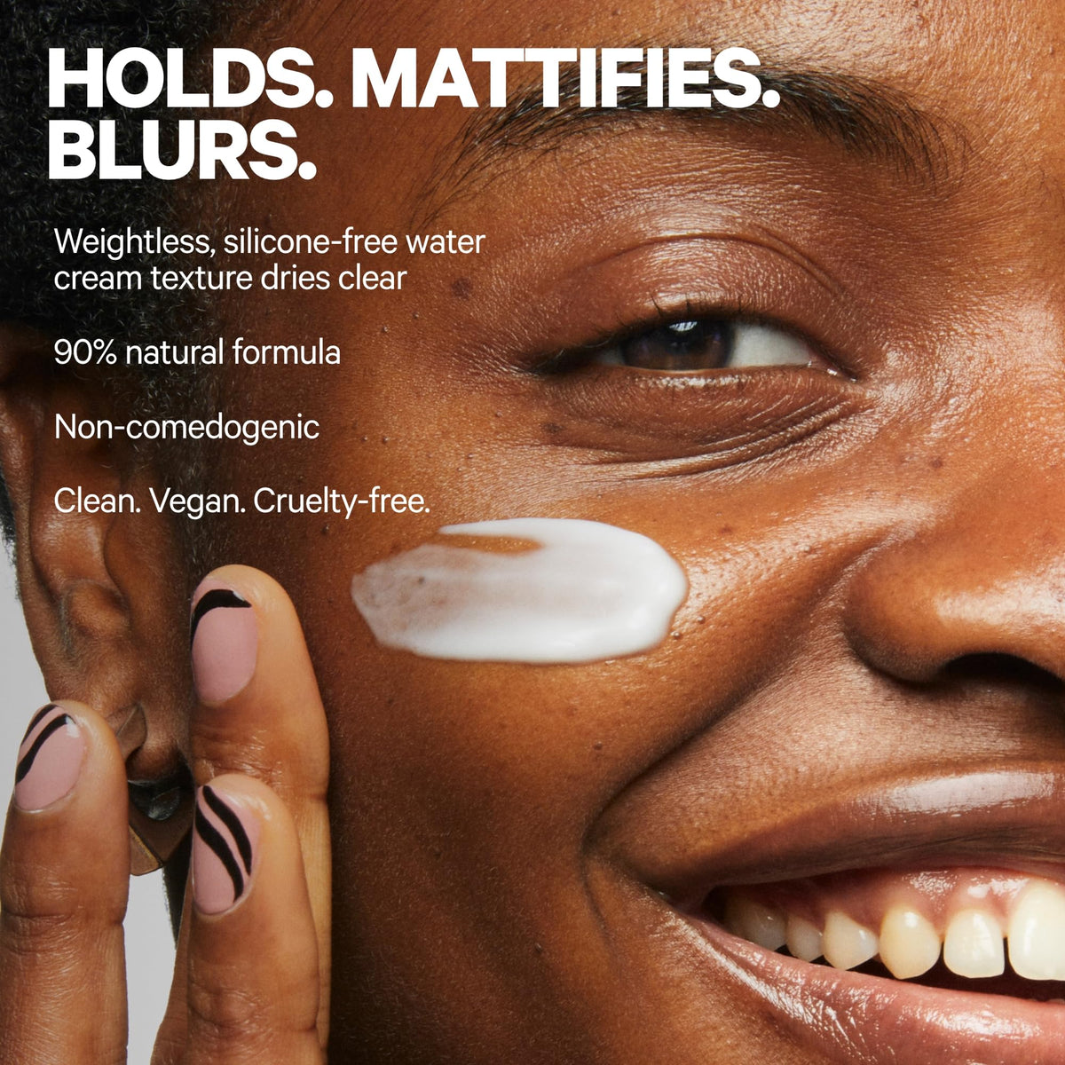 Milk Makeup primer pump close-up highlighting clean packaging and precise dispensing